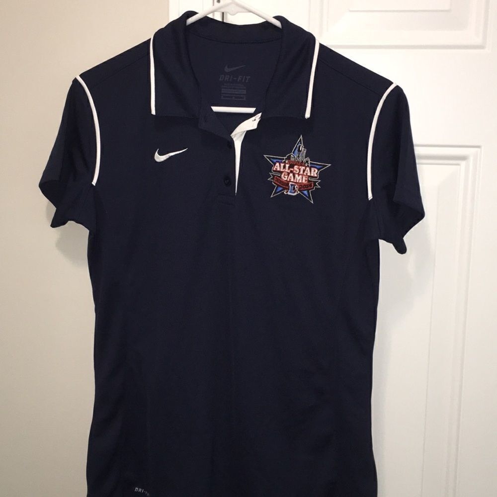 Nike blue & white sexy Bull Durham Bulls 2014 all star game golf polo shirt M